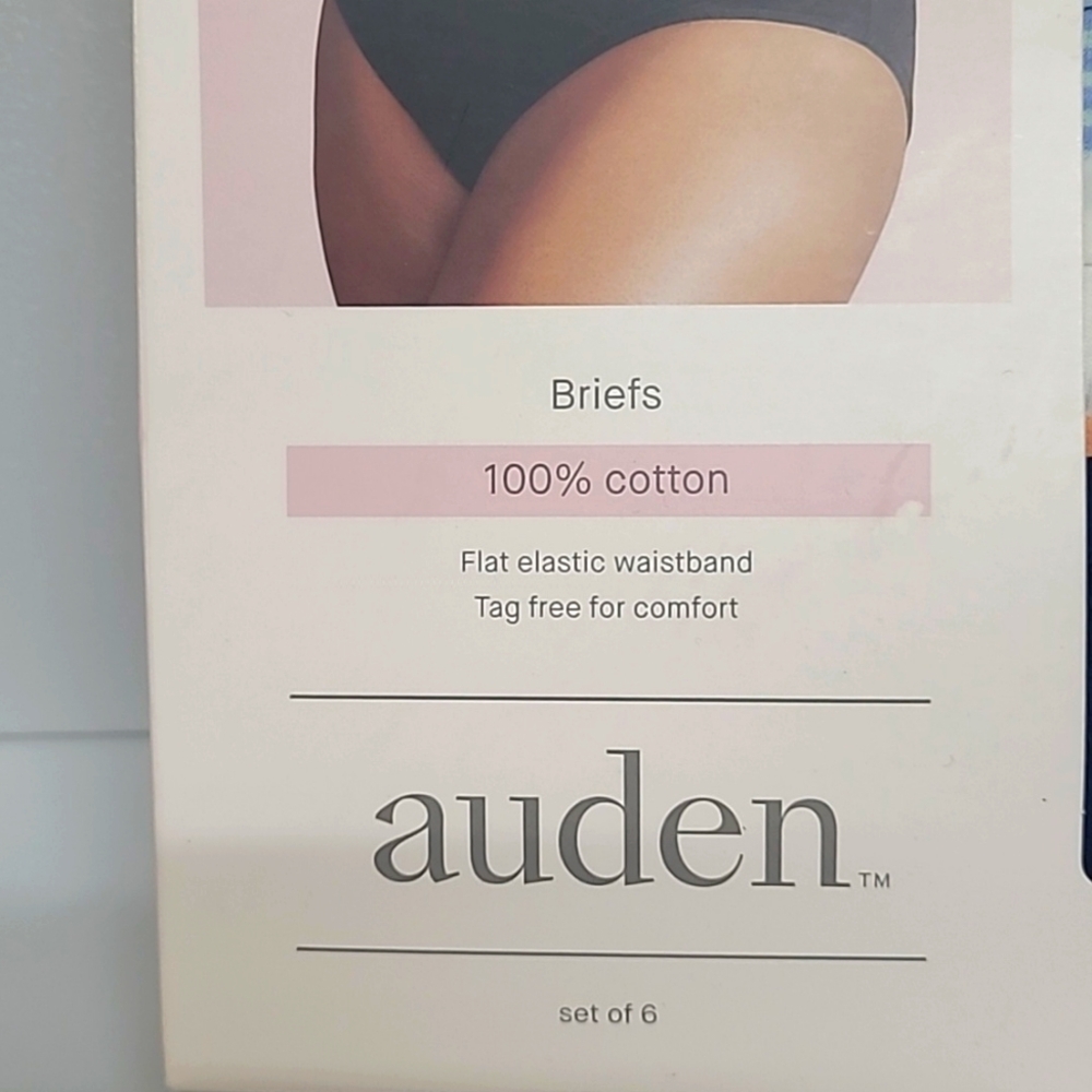 3 For $22 Auden 100% Cotton Women's Briefs 6PK S - Picture 3 of 6